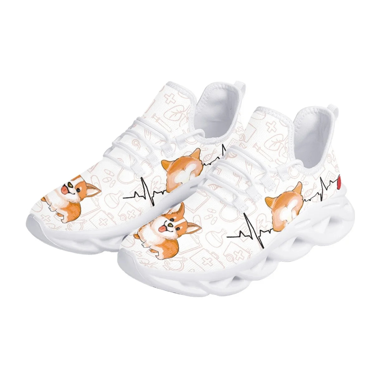 Chaussures Infirmière "Chien mignon Corgi"
