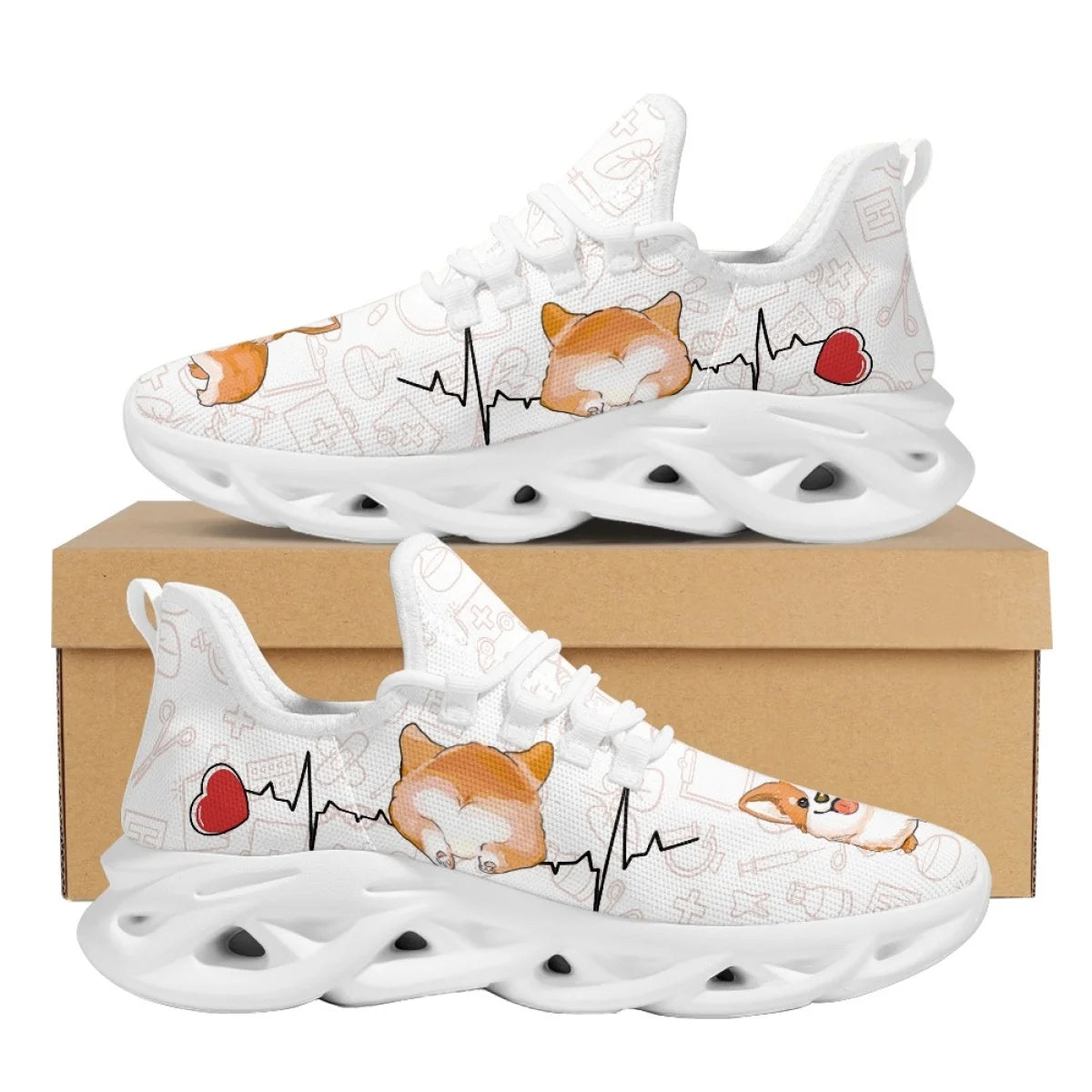 Chaussures Infirmière "Chien mignon Corgi"