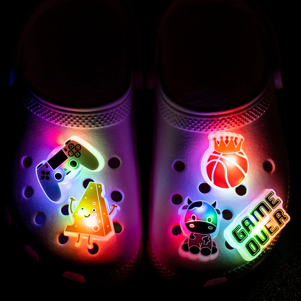 Lots de 5 Charms lumineux LED pour Crocs