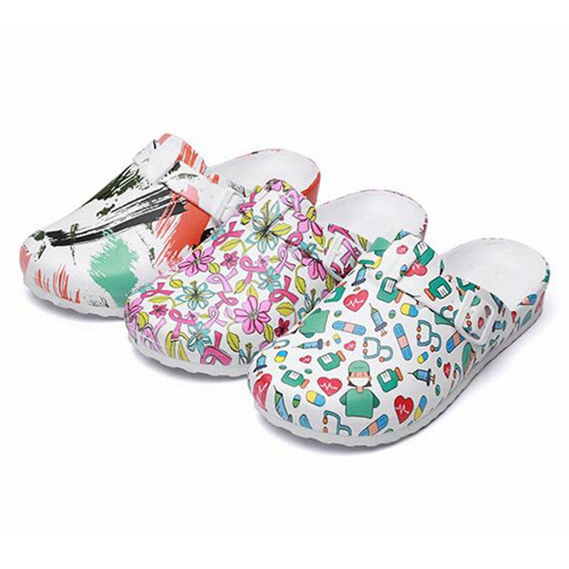 Chaussures Sabots infirmière à motifs
