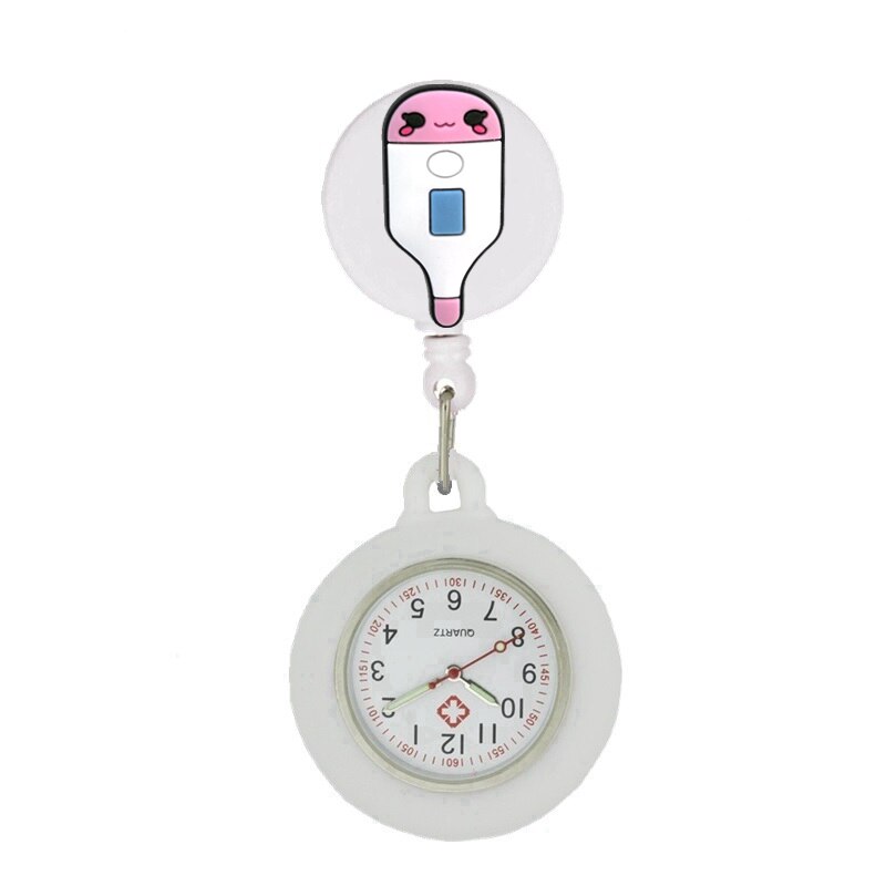 Montre infirmière rétractable pour blouse - symboles médicaux