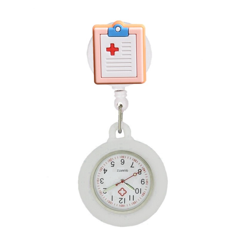 Montre infirmière rétractable pour blouse - symboles médicaux