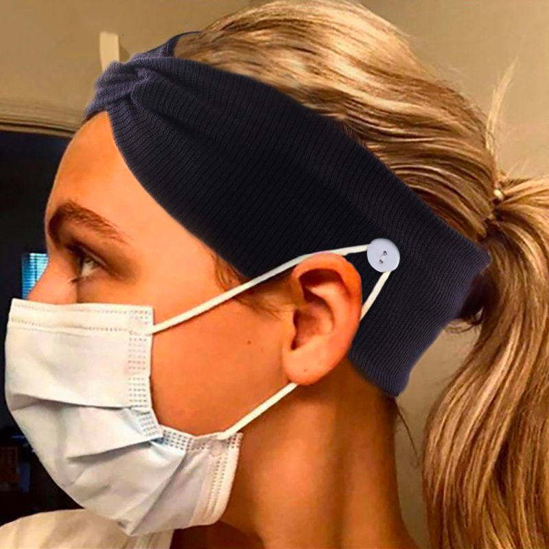 Bandeau | Serre tête avec bouton accroche masque | Accessoire infirmière