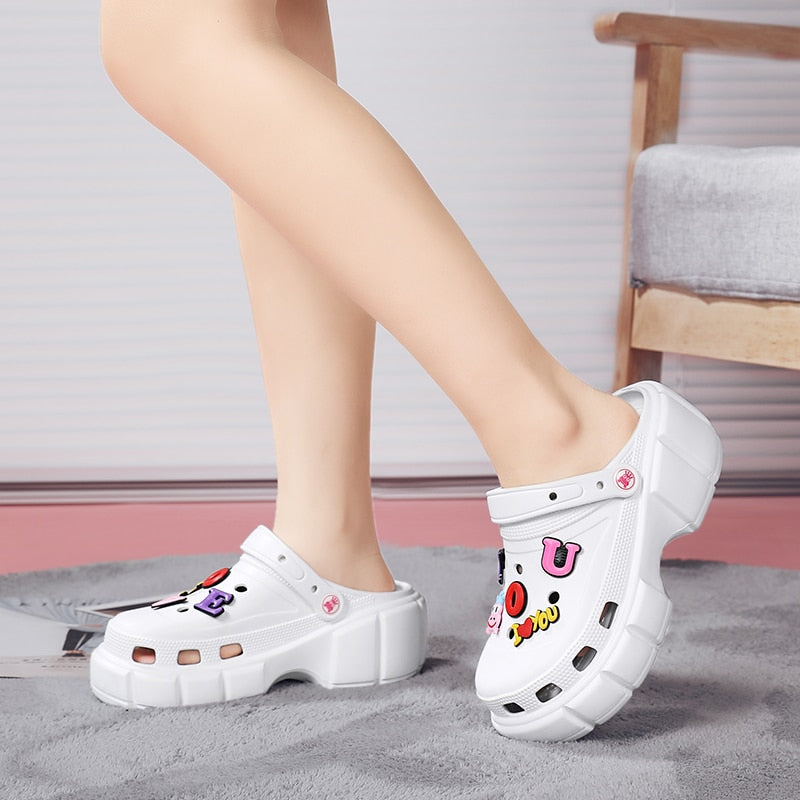 Sabot infirmière à plateforme - Chaussures colorés compensées