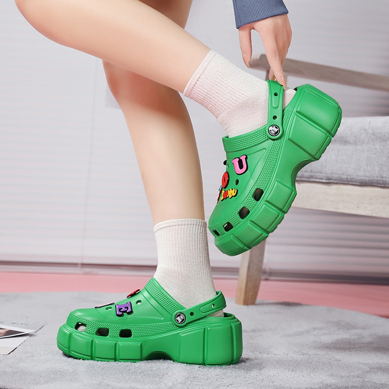 Sabot infirmière à plateforme - Chaussures colorés compensées