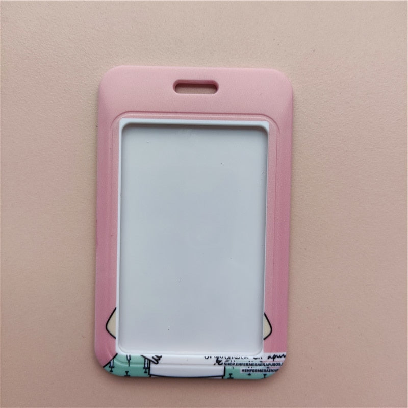 Porte-badge "illustration" infirmière avec tour de cou