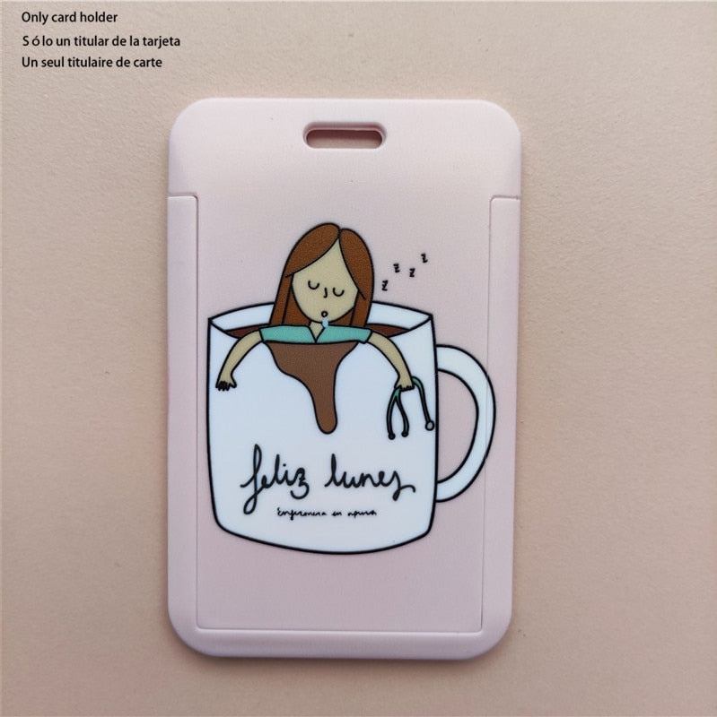 Porte-badge "illustration" infirmière avec tour de cou