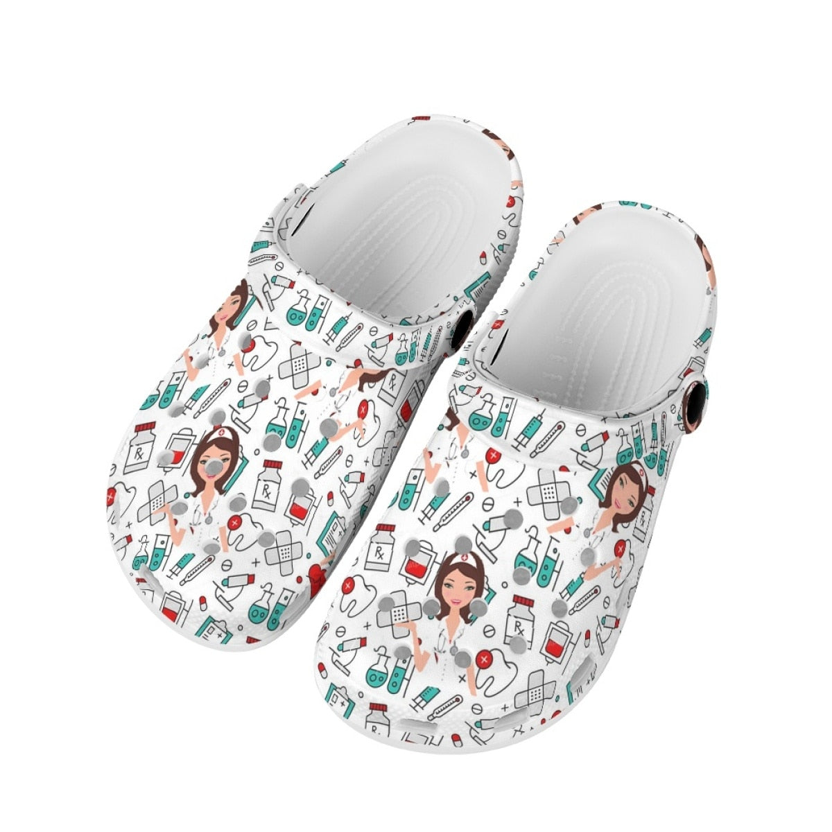 Sabots style Crocs Aide-Soignante & Infirmière - Motifs médicaux