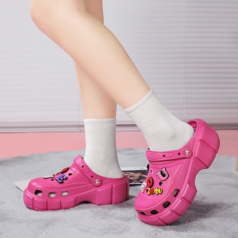 Sabot infirmière à plateforme - Chaussures colorés compensées