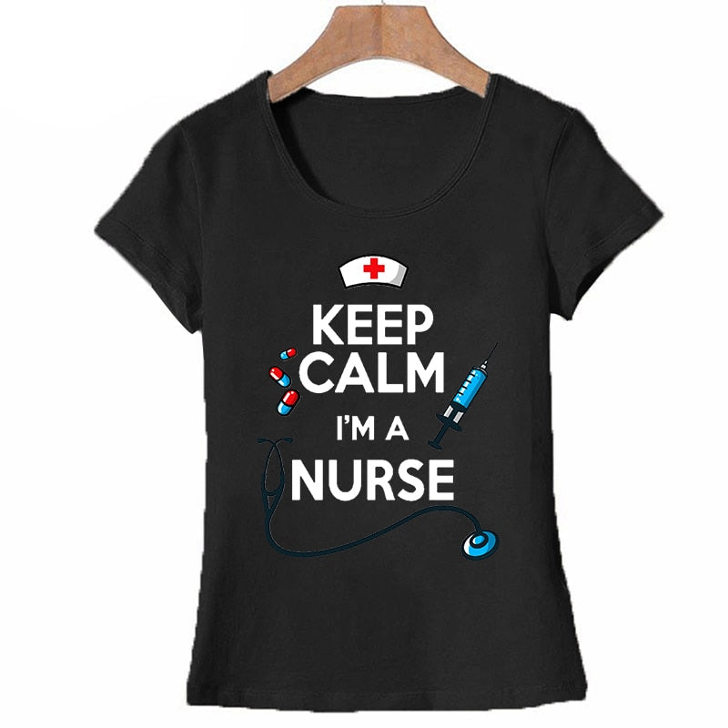 "Keep calm i'm a nurse" T-shirt - 3 modèles | Cadeau infirmière