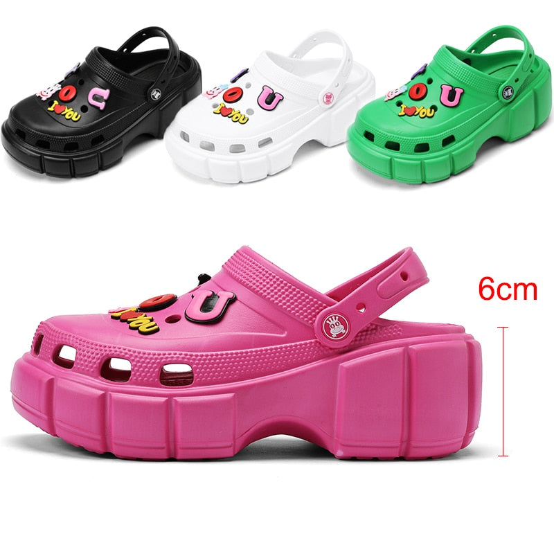 Sabot infirmière à plateforme - Chaussures colorés compensées