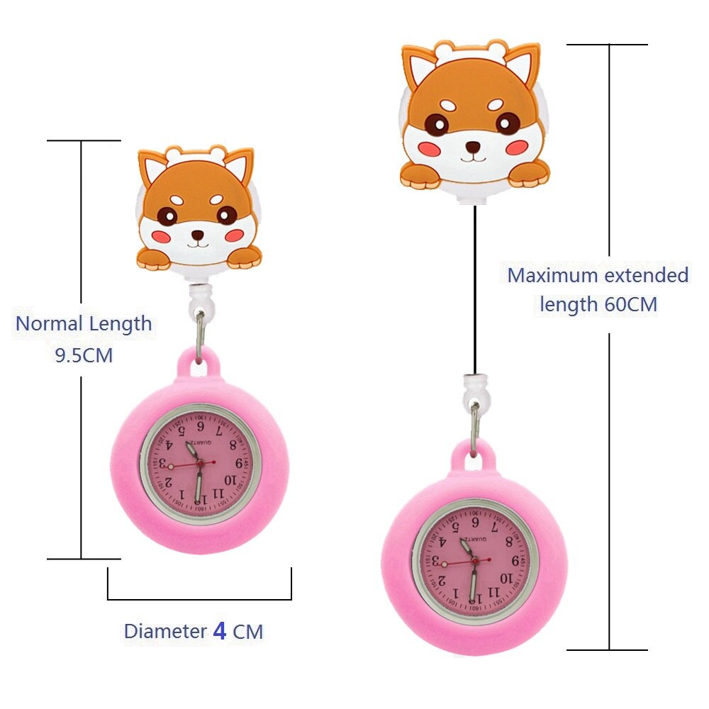 Montre blouse infirmière rétractable - Animaux