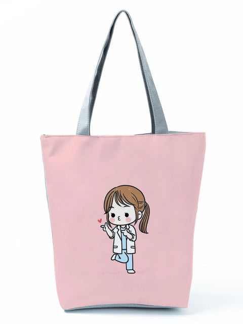 Tote bag infirmière - fermeture éclair