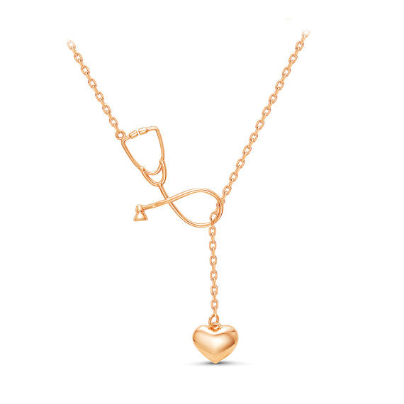 Collier / Pendentif "Stéthoscope & coeur"