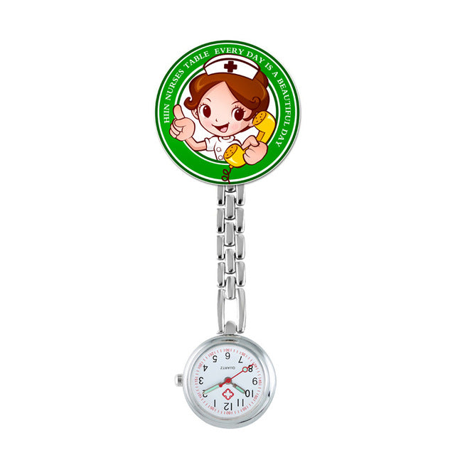 Montre infirmière à clip "Kawaii"
