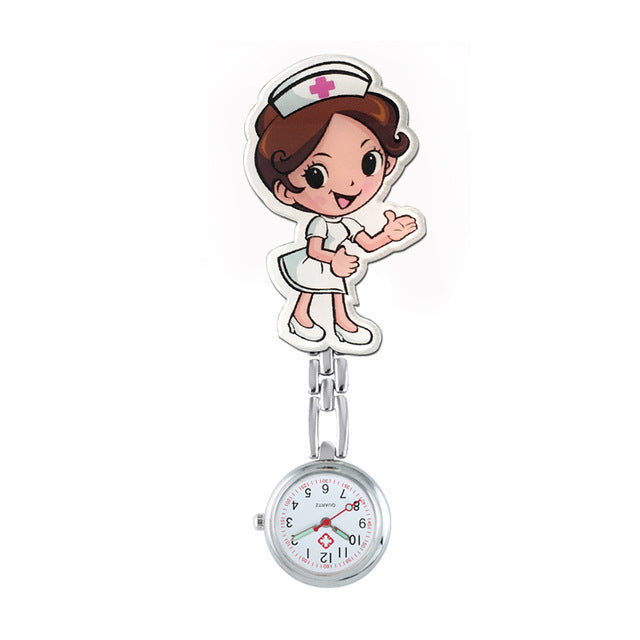 Montre infirmière à clip "Kawaii"