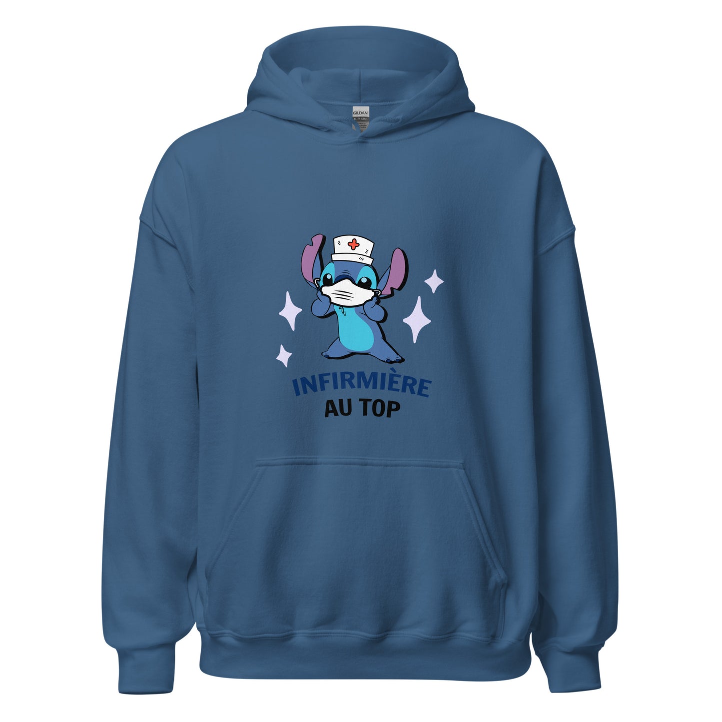 Sweat à capuche : Hoodie Stitch Infirmière - 5 couleurs