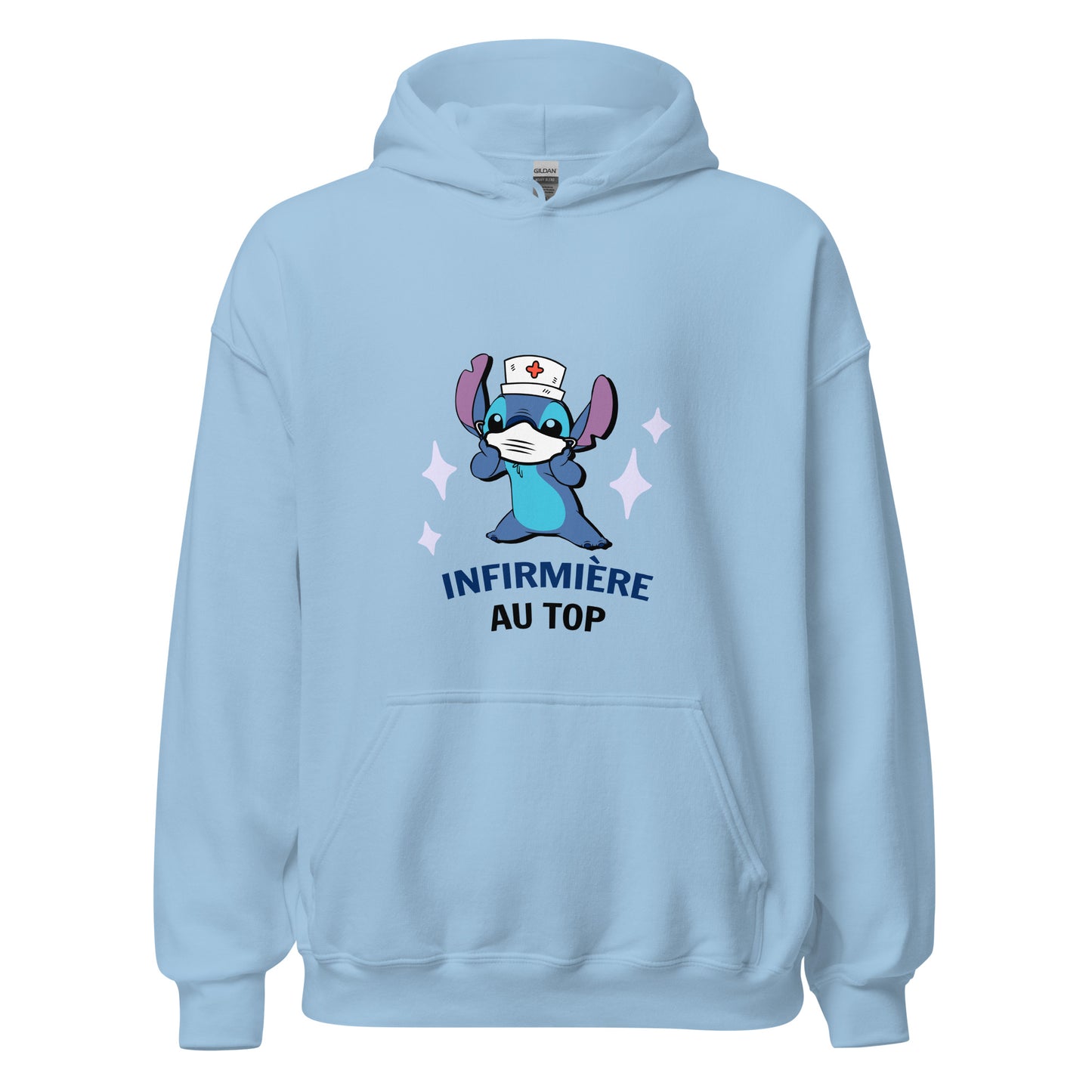 Sweat à capuche : Hoodie Stitch Infirmière - 5 couleurs
