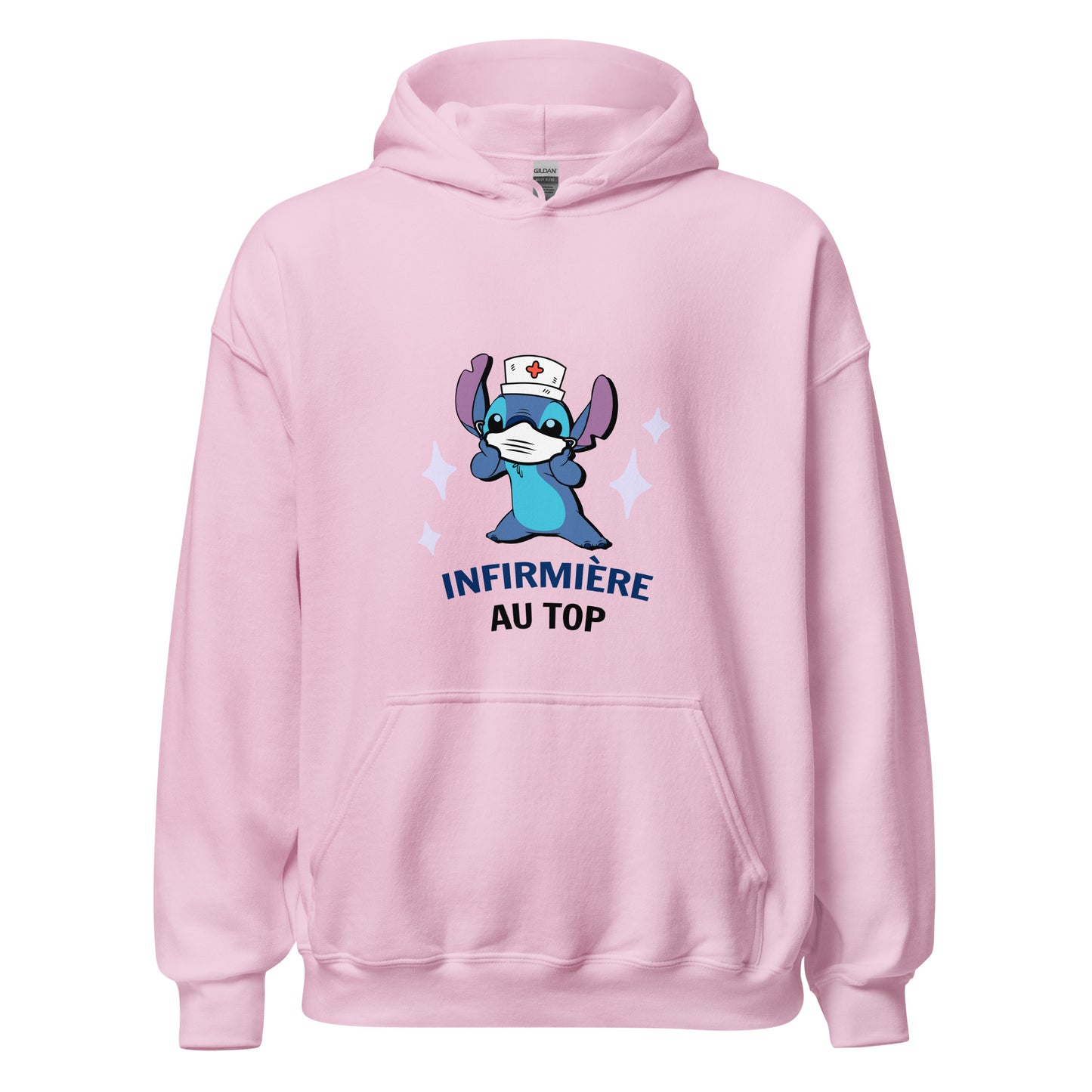 Sweat à capuche : Hoodie Stitch Infirmière - 5 couleurs