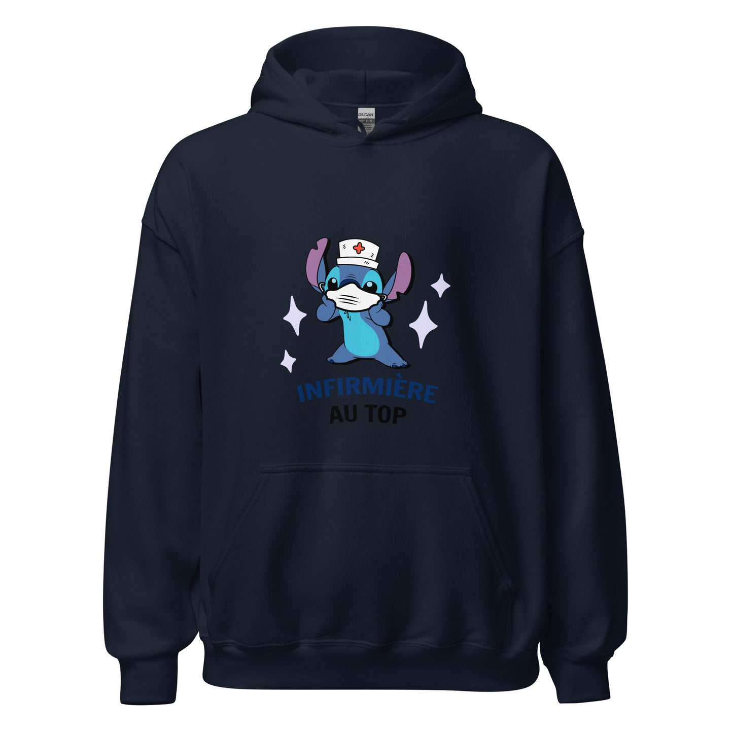 Sweat à capuche : Hoodie Stitch Infirmière - 5 couleurs