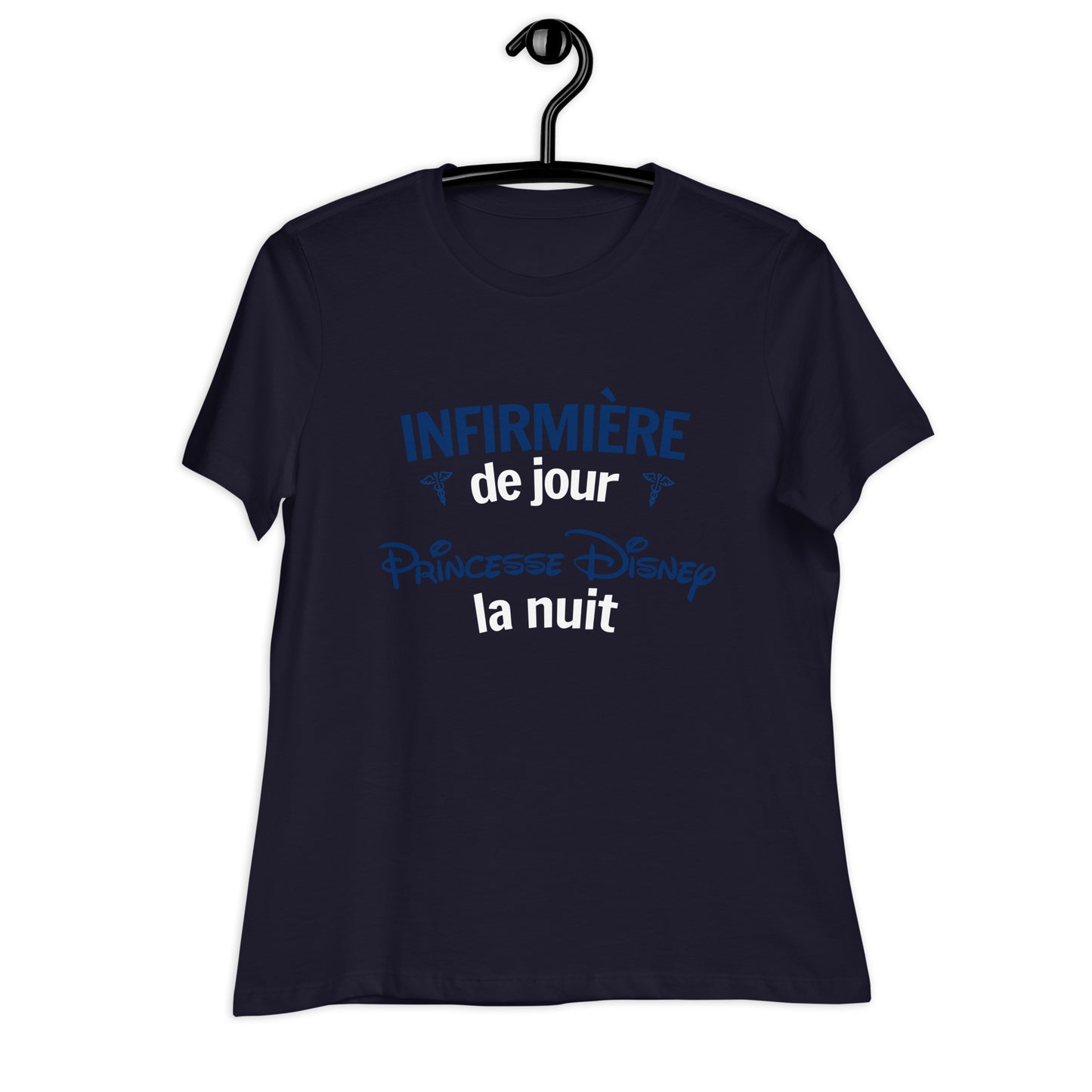 T-shirt : Infirmière le jour, Princess Disney la nuit