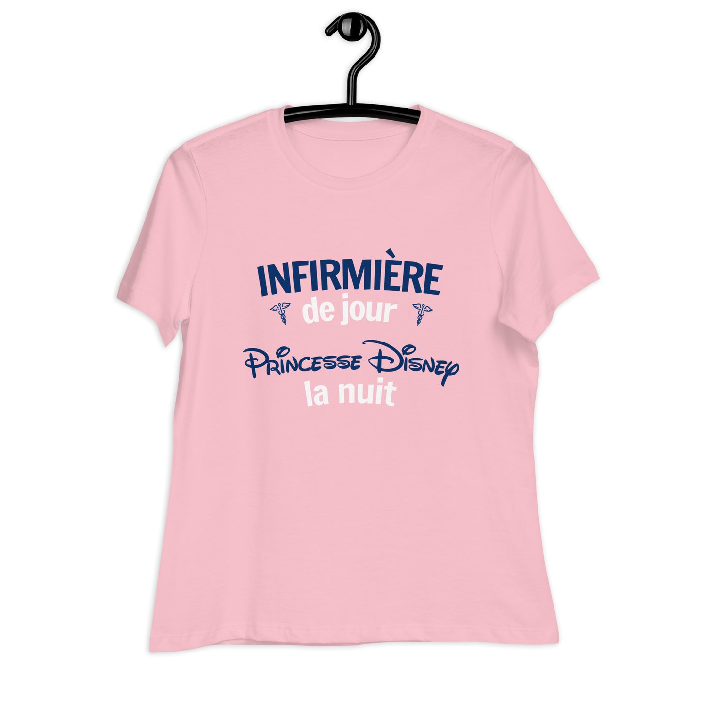 T-shirt : Infirmière le jour, Princess Disney la nuit