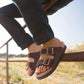 Sandales mules ouvertes style Birk