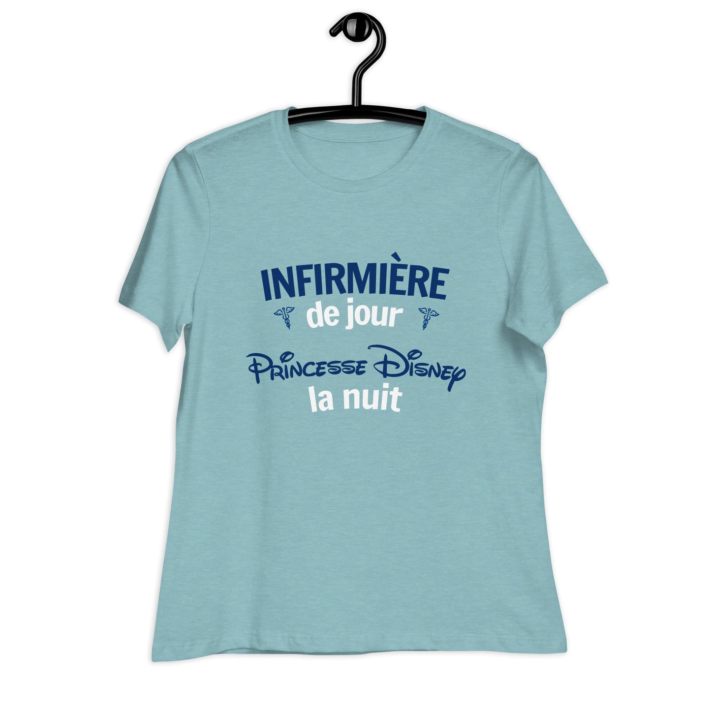 T-shirt : Infirmière le jour, Princess Disney la nuit